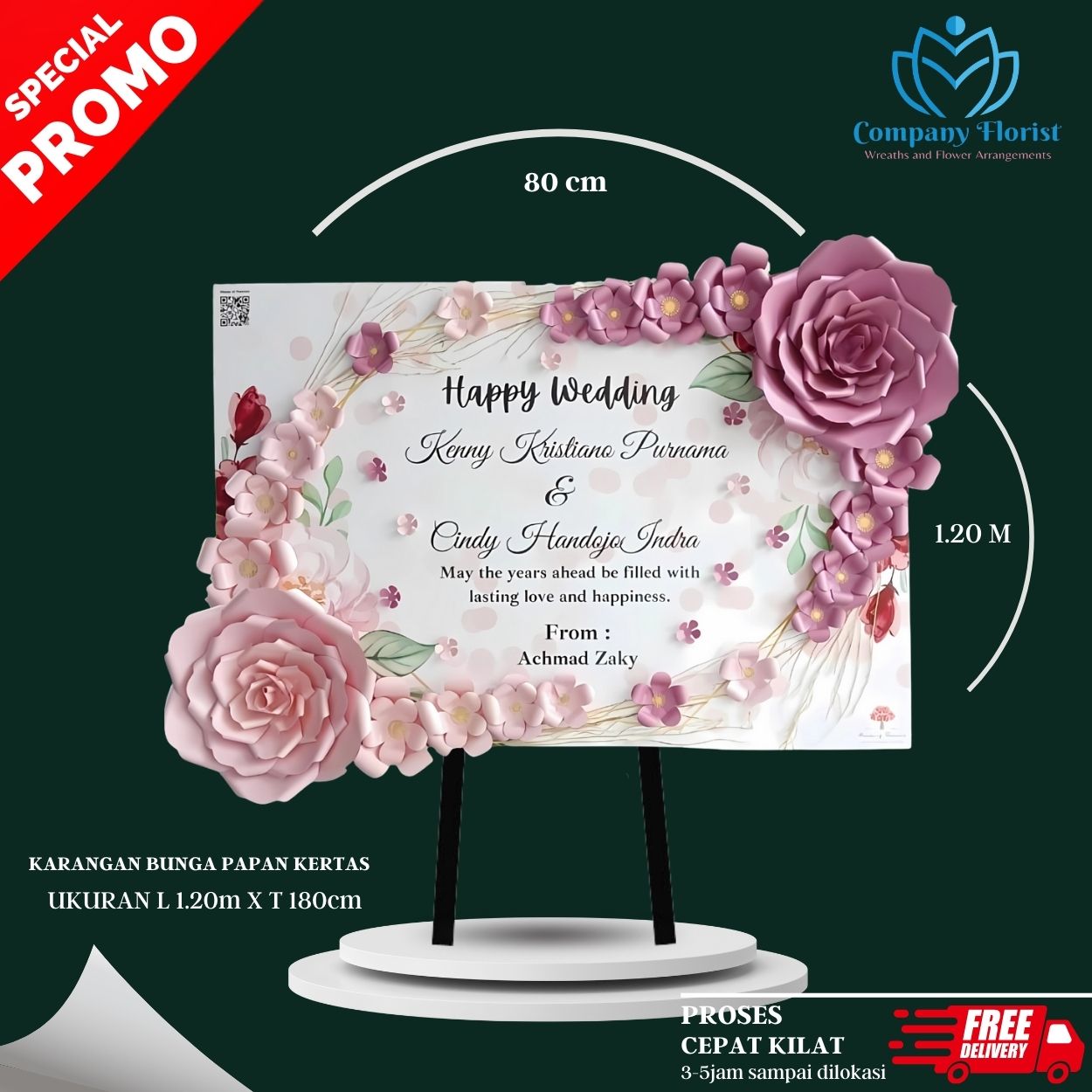 Pesan Papan Bunga Kertas Jakarta Utara – Company Florist